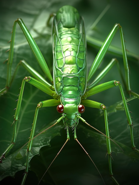 Macrofoto van een insect HD 8K behang