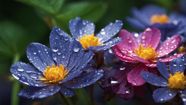 macrofotografie bloem na regen