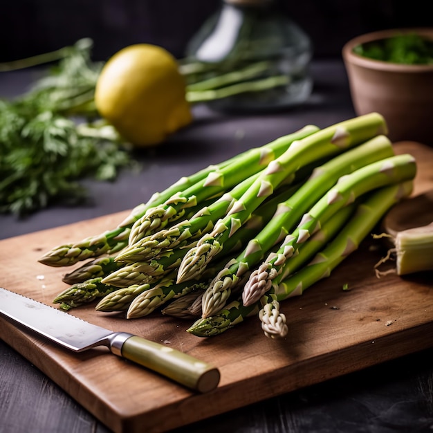 macrofotografie van asperges die geschikt is voor commerciële beelden