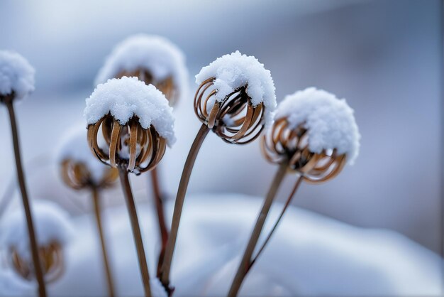 Macrofotografie van de natuur in de winter