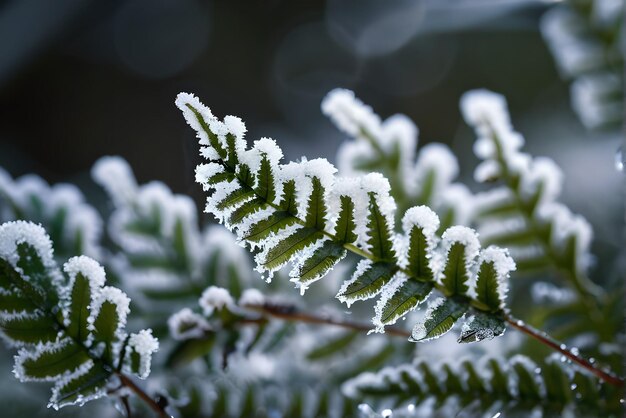 Macrofotografie van de natuur in de winter