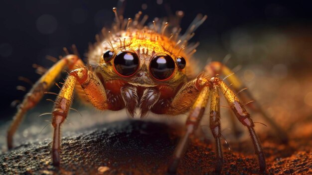 Macrofotografie van een verbluffende wereld in close-up gegenereerd door AI