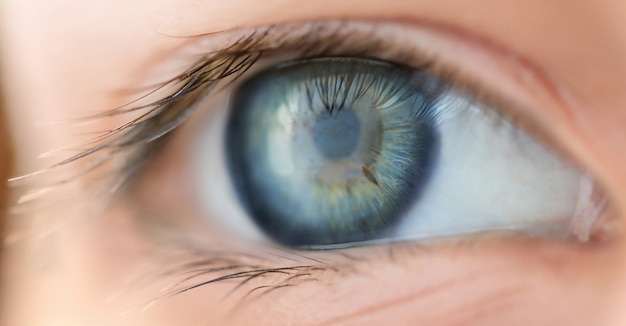Макрофотография человеческого глаза