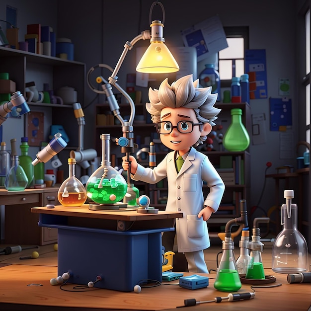 Photo mad scientist laboratory