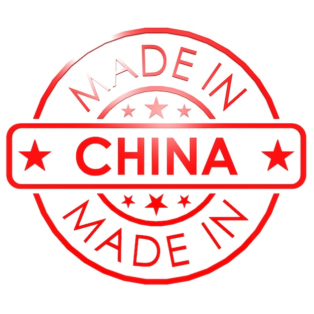 Premium Photo Made in china stamp
