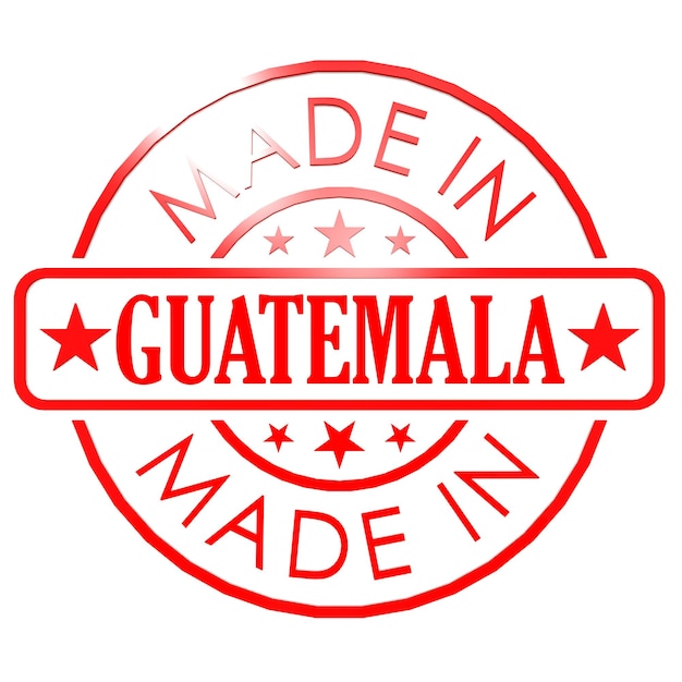 Сделано в Гватемале красная печать