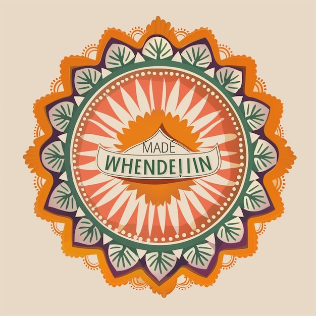 Photo made in india label vector design