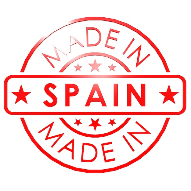 Premium Photo | Made in spain red seal