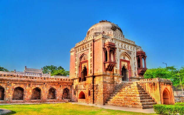 Madhi mosque in mehrauli archaeological park in delhi the capital of india