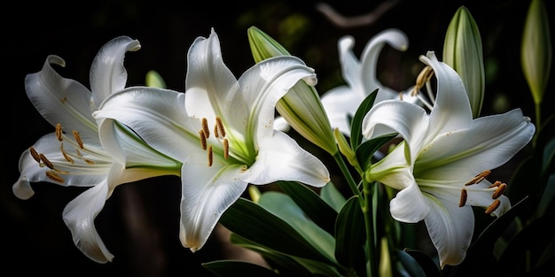 Madonna lily close up