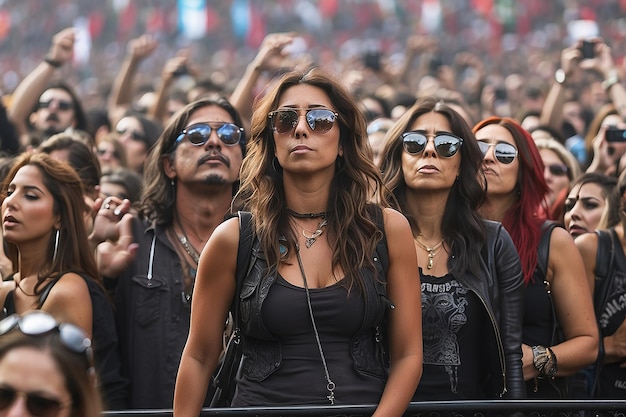 MADRID JUNE 30The crowd in a concert at Download heavy metal music festival on June 30MadridSpain