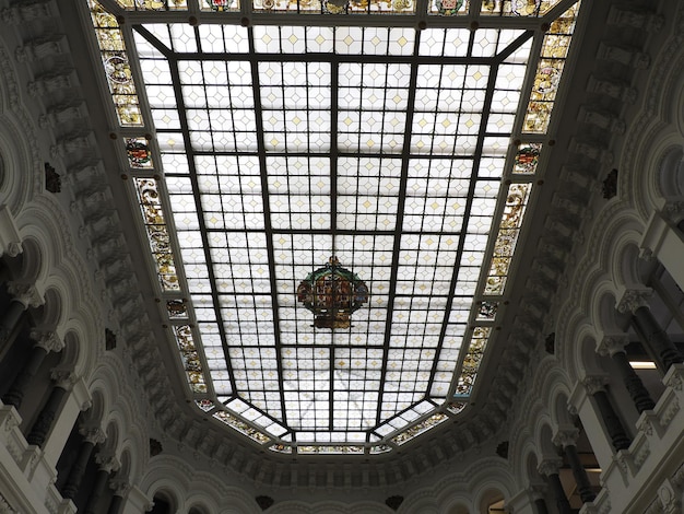 MADRID, SPAIN - DECEMBER 16 2022, Madrid City Hall interior, Communications Palace architecture landmark is a exhibit place