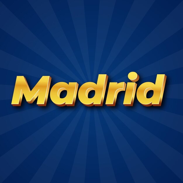 Madrid Text effect Gold JPG attractive background card photo