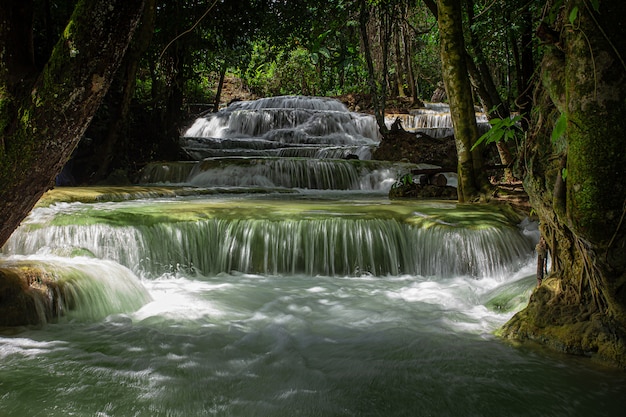 Mae Kae waterfall is the waterfall that locate in national park area of Ngao, Lampang province, Thailand