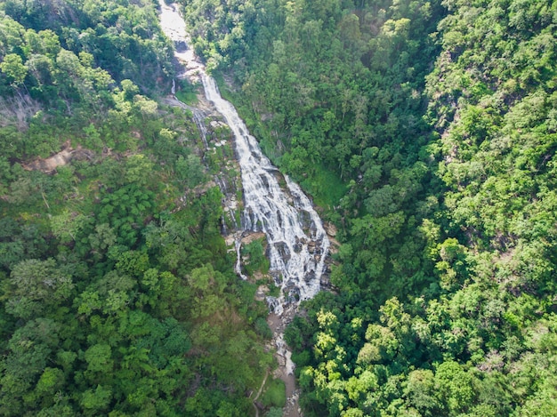 Mae ya waterfall from aerial view