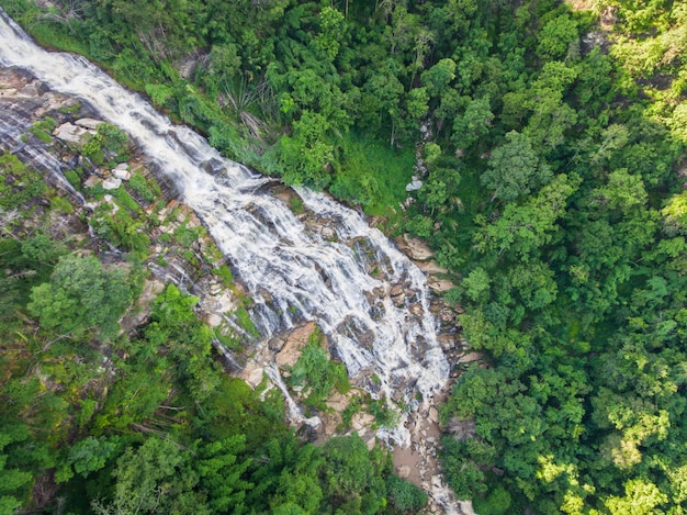 Mae Ya Waterfall from Aerial View