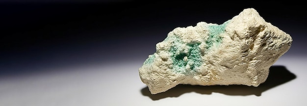 마가디이트는 희귀한 귀중한 자연 지질학적 돌입니다. 낮은 키 고립 헤더의 경사 배경에 있습니다.