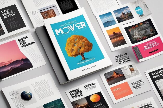 Foto magazin omslag mockup kit