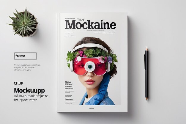 Photo magazine cover mockup