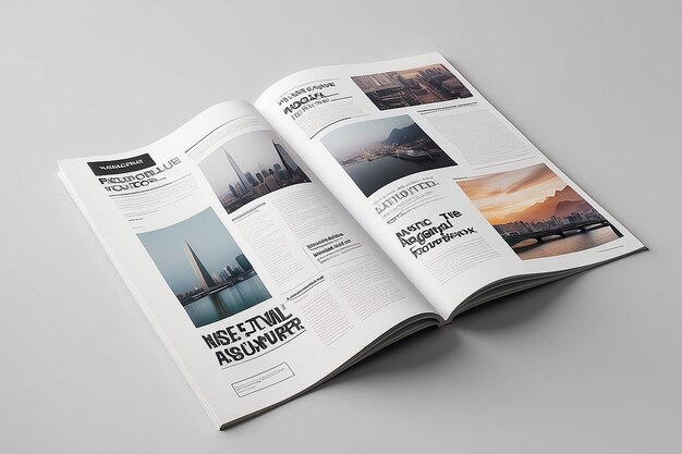 Photo magazine mockup collection