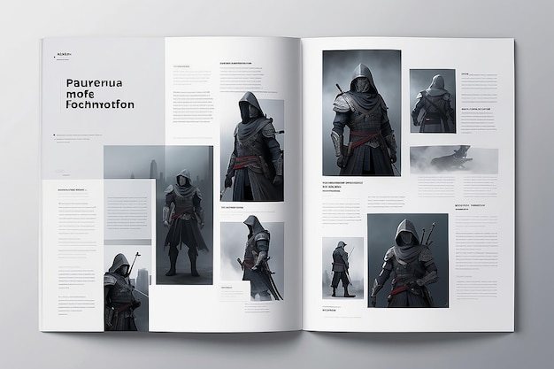 Photo magazine page concept