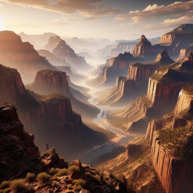 mage of the Grand Canyon in the USA realistic detailed high resolution