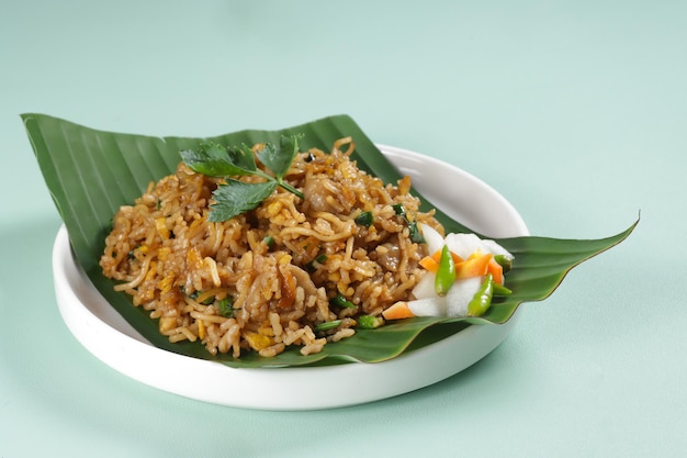 Magelangan is Indonesian Traditional Fried Rice Mix with Fried Noodle