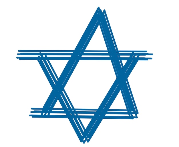 magen david drawing on the white