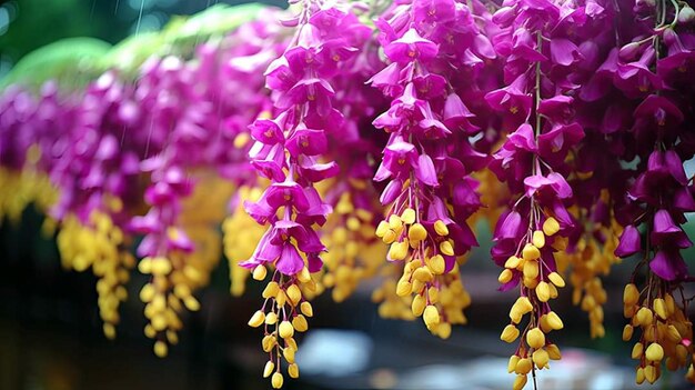 Photo magenta flowers dendarium photography