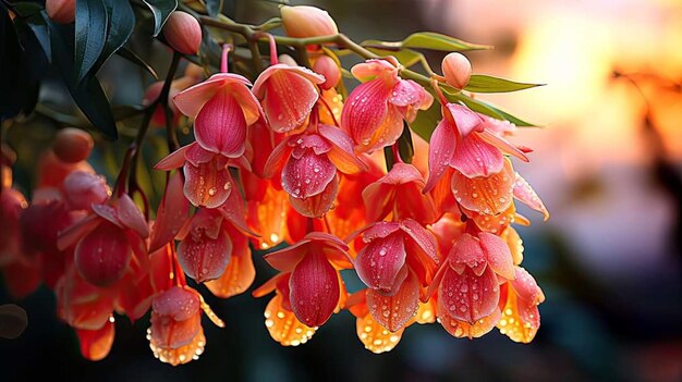 Photo magenta flowers dendarium photography