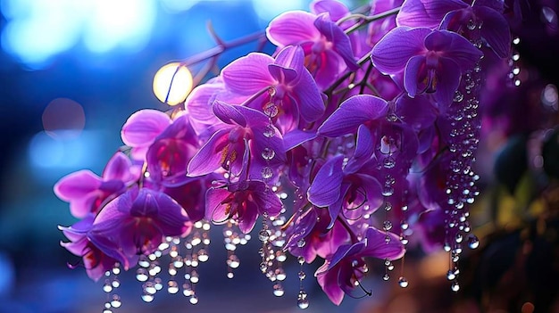 Фотография дендариума фиолетовых цветов