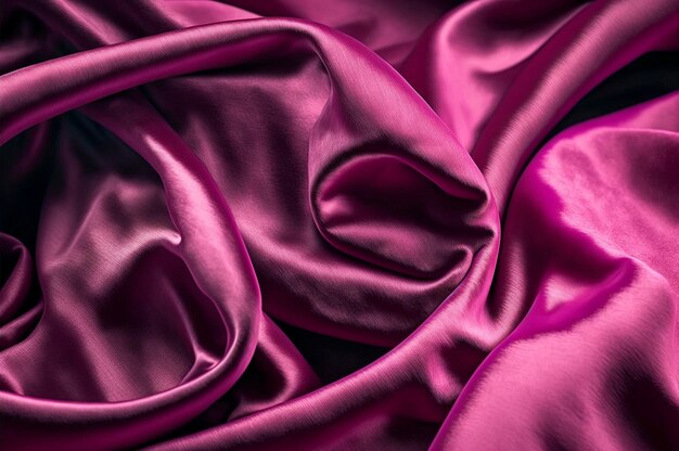 Magenta fluwelen stoftextuur gebruikt als achtergrond Lege magenta stofachtergrond van zacht en soepel textielmateriaal AI generatief