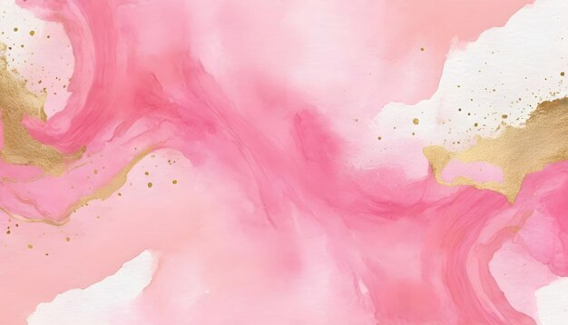 Magenta and gold Watercolor background