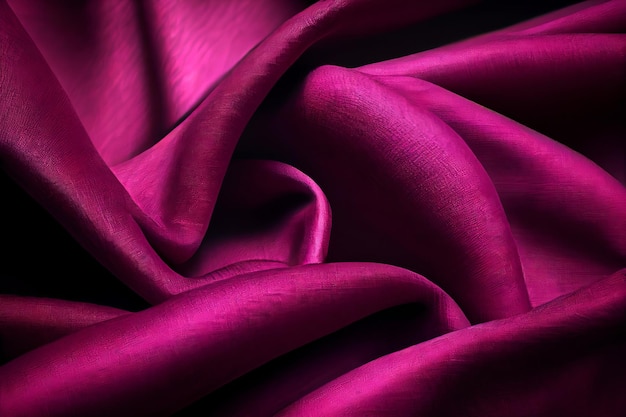 Magenta linen fabric surface abstract background