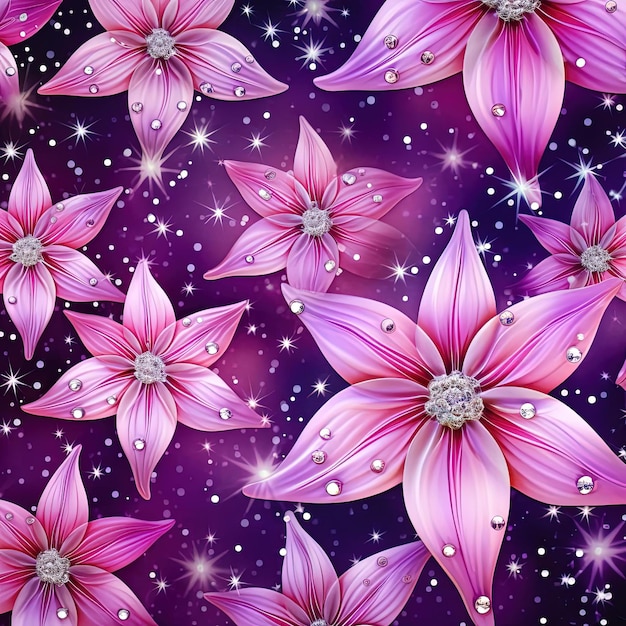 Magenta purple stars fabric by elissasparkle on spoonflower custom in the style of digitally enhance