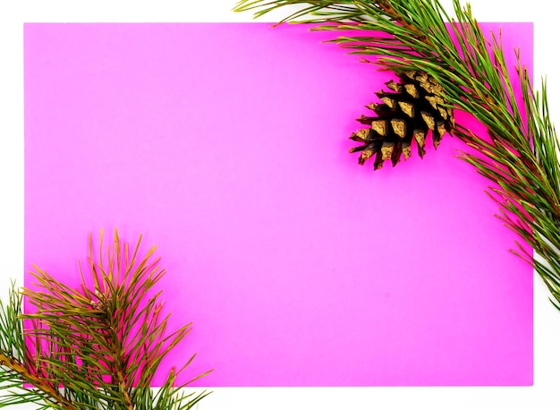 Magenta vel papier en kerstdecor