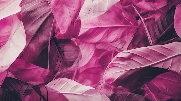 Photo magenta and white mixed tropical patterns abstract concept