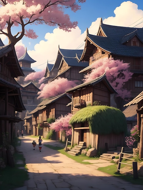 Photo mages of a cartoon village background hd pictures and wallpaper available for free download on png