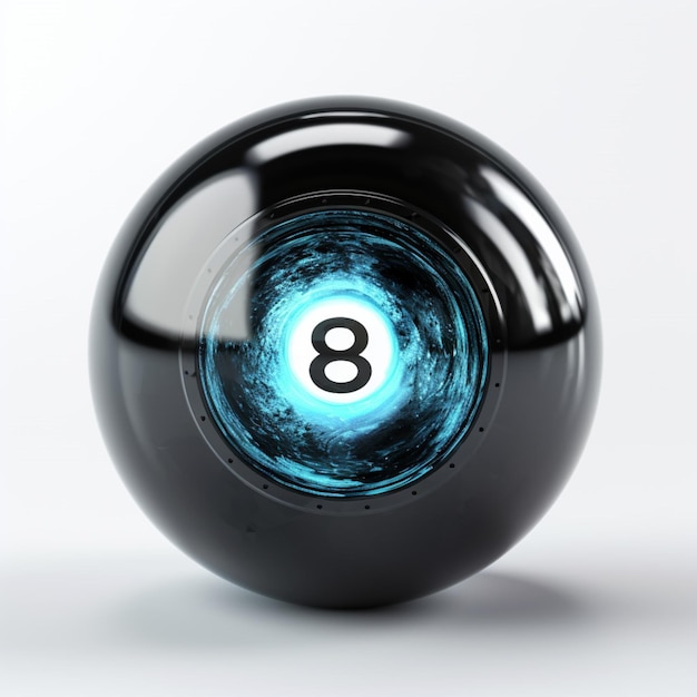 Photo magic 8ball with white background high quality ultra