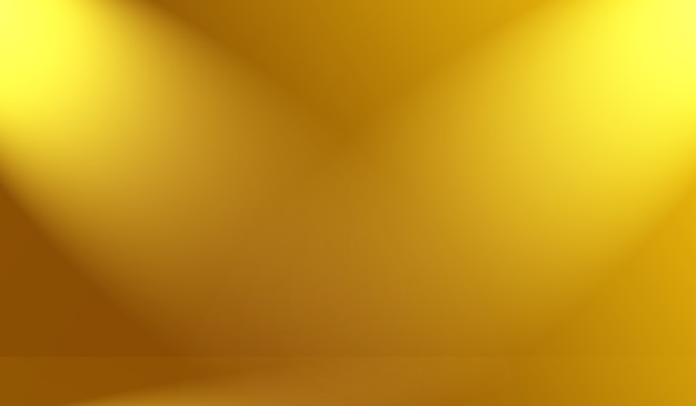 Photo magic abstract soft colors of shining yellow gradient studio background.