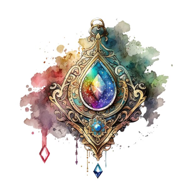 Magic amulet watercolor 84