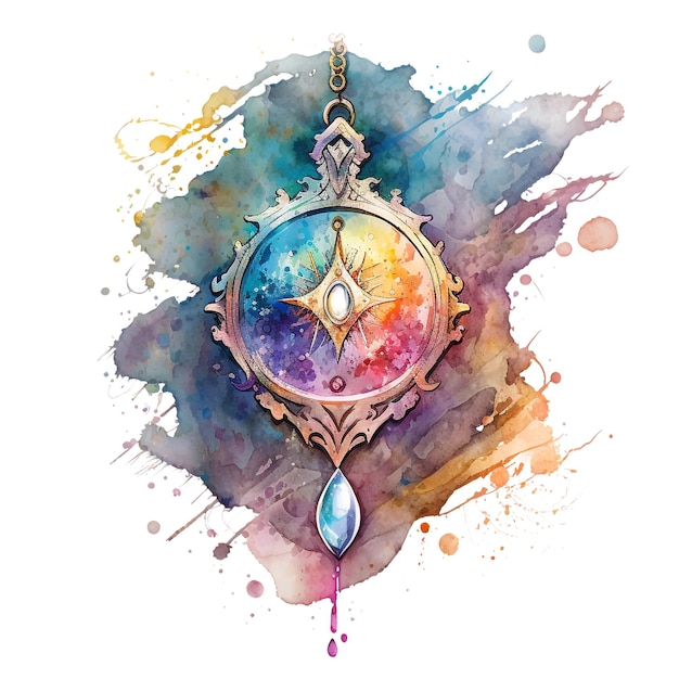 Magic amulet watercolor 96