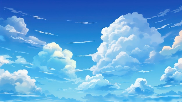 The magic of anime style brings the blue sky to animated life