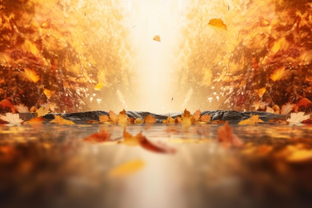 Magic Autumn Fall Background Illustration AI GenerativexA