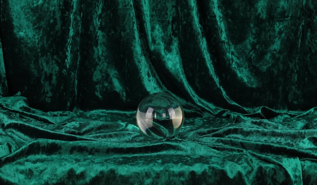 magic ball on green velvet