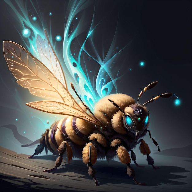 Magic bee with ethereal fluids