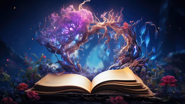 Magic Book Most Amazing HD 8K wallpaper background Stock Photographic Image