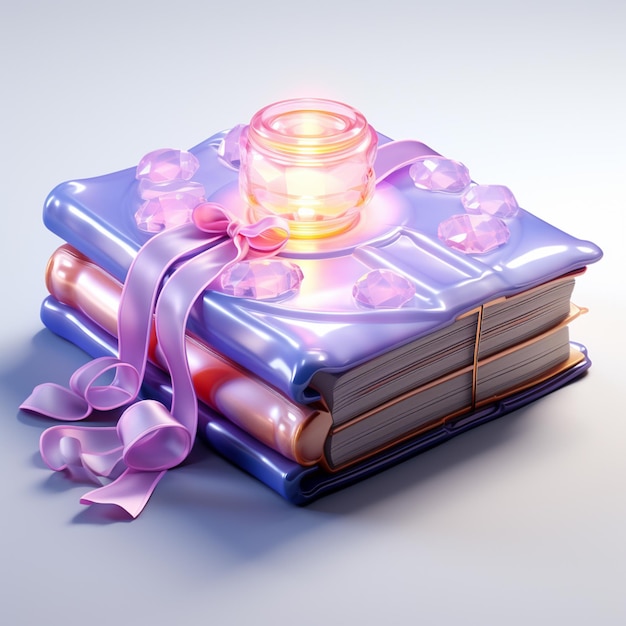 Magic book with ribbon