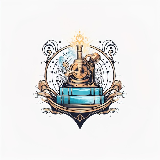 Foto fantasia di logo di libri magici