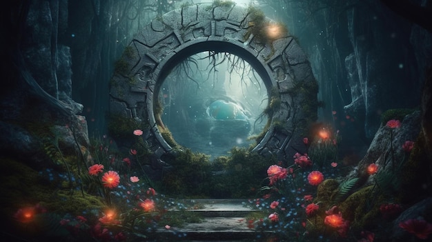 The magic circle in the forest